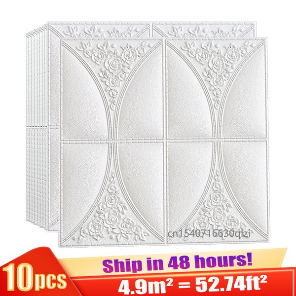 10 pieces of 3D foam wall decals for ceilings and rooms, self-adhesive home decor for kids and living spaces