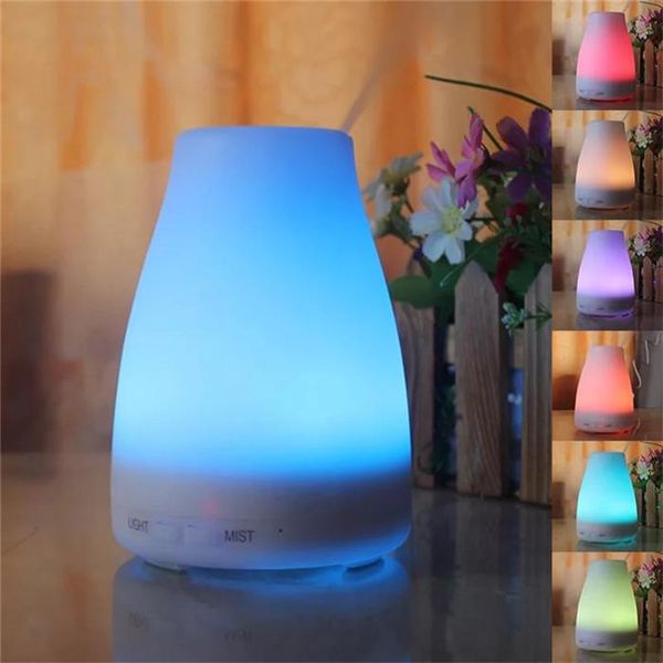 100ml 7-color LED aromatherapy humidifier with auto-off night light and ultrasonic mist