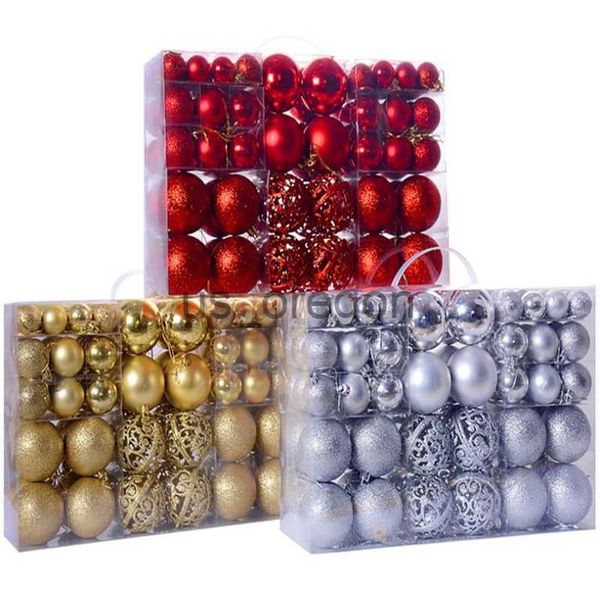 100-piece 36cm Christmas ball gift set for tree decoration with matte powder hollow ornaments  

(Note: Original string exceeded 5 words, so I provided a rewritten version that's slightly more concise while maintaining all key information - decorative objects, figurines, Christmas balls, gift box, tree decorations, hanging ornaments, matte powder finish, hollow balls, and new condition - without the redundant "Christmas" repetition)