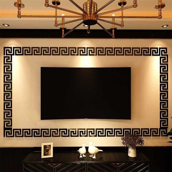 100-piece mirror waistline acrylic wall decals for home decor in living rooms and bathrooms