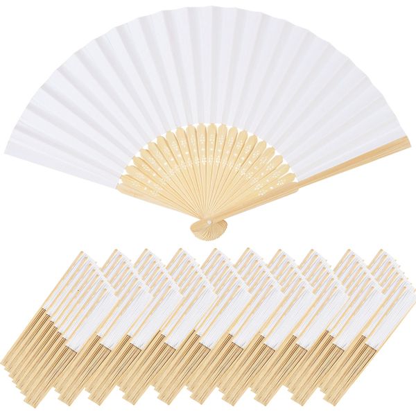 10-20 piece set of elegant foldable white paper fans, perfect as wedding favors or party decorations