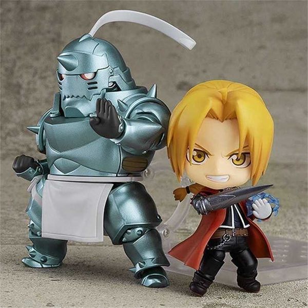 10cm JUMP Fullmetal Alchemist Anime Figures Alphonse Elric Toys Edward Action Figura Collectible Model Doll 211108