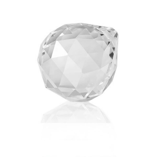 10pcs/lot 30mm clear glass prism pieces, crystal feng shui balls, faceted decor for lighting, weddings, and windows