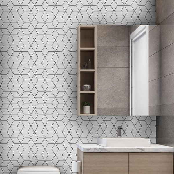 10-piece self-adhesive mosaic bathroom tiles for waterproof kitchen backsplash and modern Nordic home decor