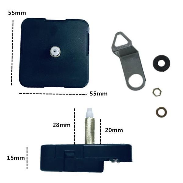 10-piece wooden clock repair kit with 28mm spindle movement and hook for DIY projects