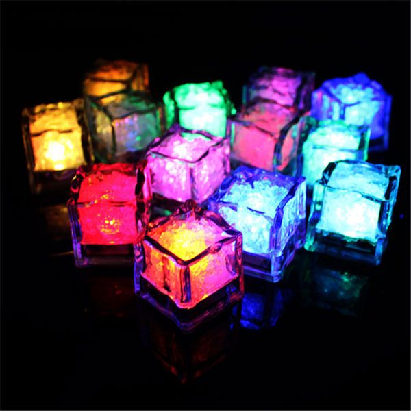 12 flameless LED submersible candle lights, color-changing glow ice cubes for parties Y200109