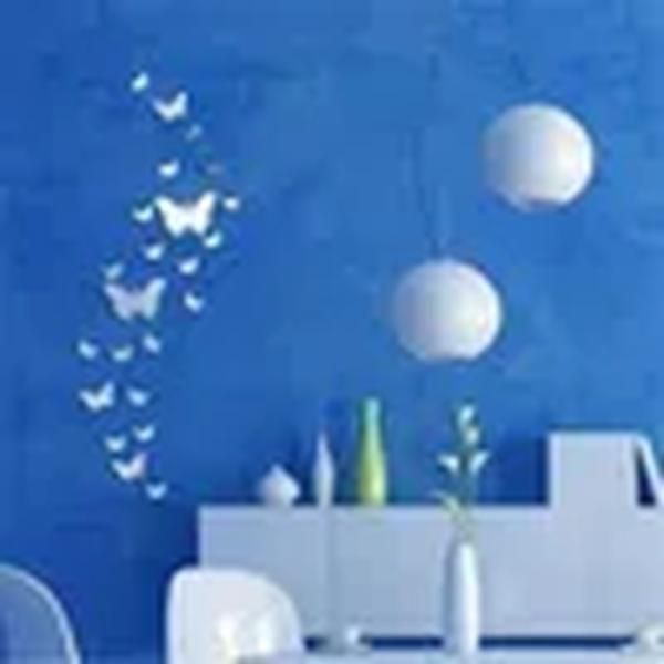 12pcs 3D butterfly wall decals, removable silver stickers for home decor and parties