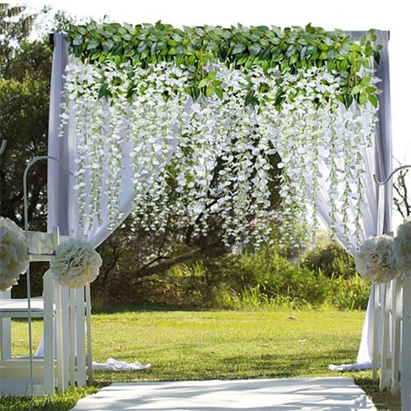 12-piece artificial wisteria garland for wedding arch, home, office, or party decor