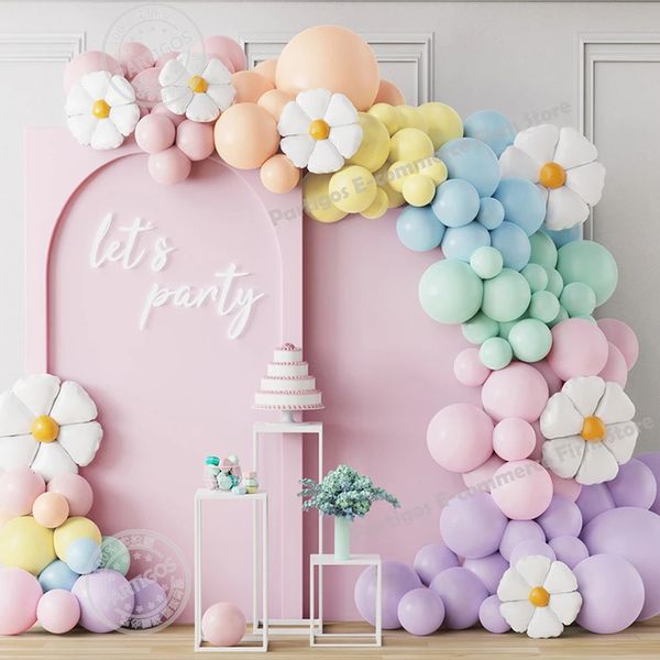 141-piece decorative sticker set featuring macaron, candy, balloons, daisies, and foil designs for princess-themed birthday parties, weddings, and baby showers