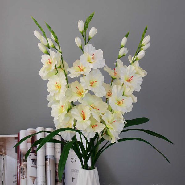 1Pc artificial silk gladiolus flower with realistic touch, perfect for wedding, party, home, or festival decoration