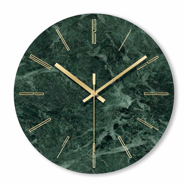 1PC Modern Nordic Marble Wall Clock for Living Spaces