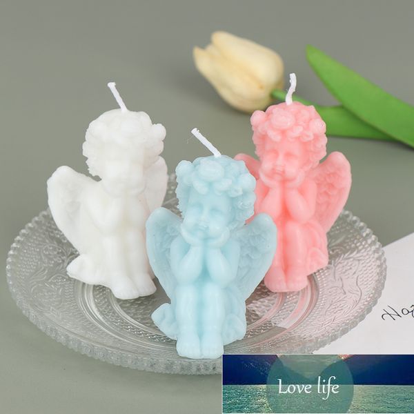 1pcs Handcrafted Adorable Angel Cheek Smokeless Scented Candle with Wick, Baby Angel Shape for Wedding and Party Decor