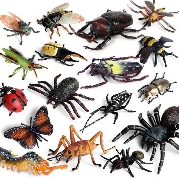 1Pcs Insect and Animal Figures: Butterfly, Lizard, Cricket, Spider, Bee, Mantis Mini Toys for Kids Education and Gifts C0220