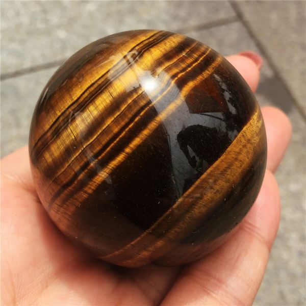 1pcs Tiger Eye Rare Natural Carved Sphere Ball with Stand for Chakra Healing, Reiki, and Craft Display