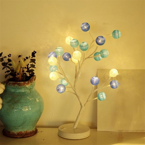 24 LED cotton ball string lights for Christmas tree and home decor, perfect for New Year celebrations