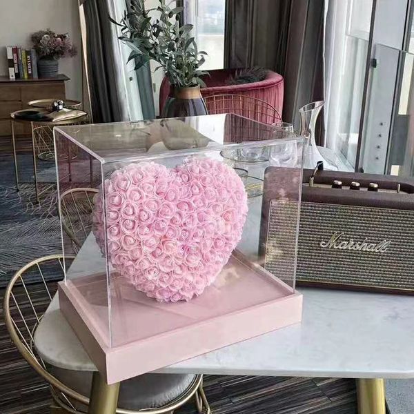 25cm artificial heart-shaped rose bouquet, perfect for weddings, Valentine's Day, and birthdays as a dried flower decoration gift