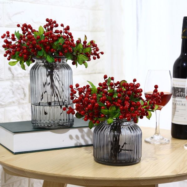 2-piece faux floral greenery with realistic latex berries for wedding decor, Christmas home accents, and artificial plant arrangements