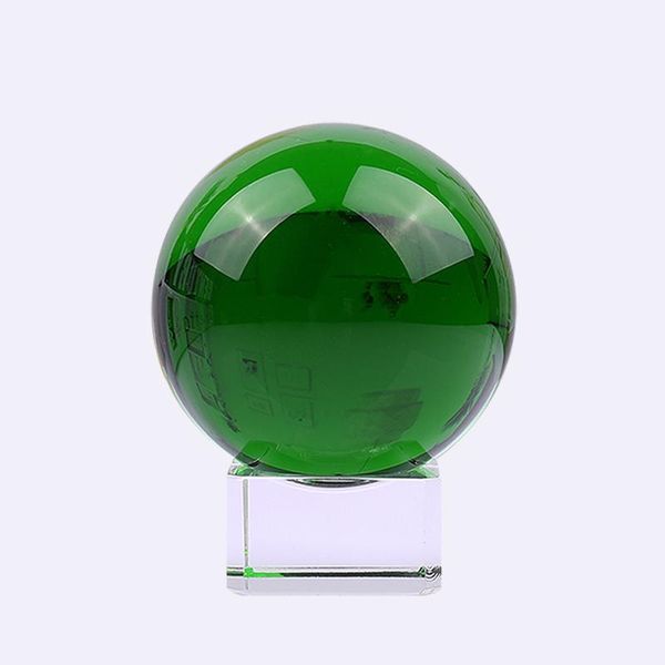 3-10cm Green K9 Crystal Feng Shui Orbs for Home Decor and Healing