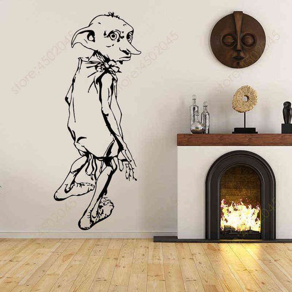 3D cartoon-style Dobby wall decal for kids' bedroom or nursery decor