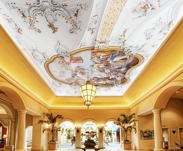 3D decorative ceiling wallpaper for living room painting