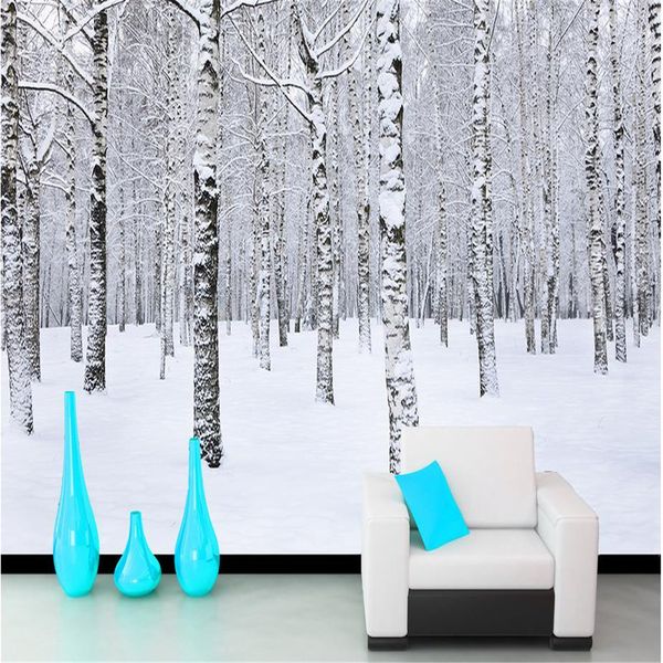 3D forest scene wallpaper for living room background walls