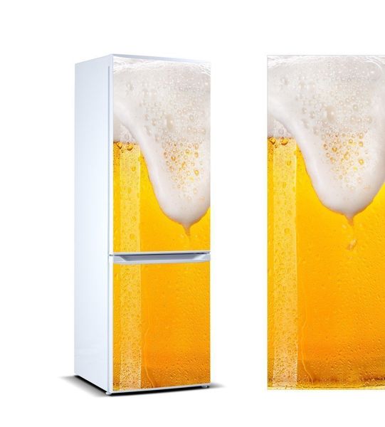 3D fridge sticker for beer, dishwasher, and kitchen decor with modern wall design