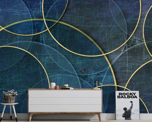 3D geometric wallpaper featuring modern abstract designs for TV and sofa backgrounds