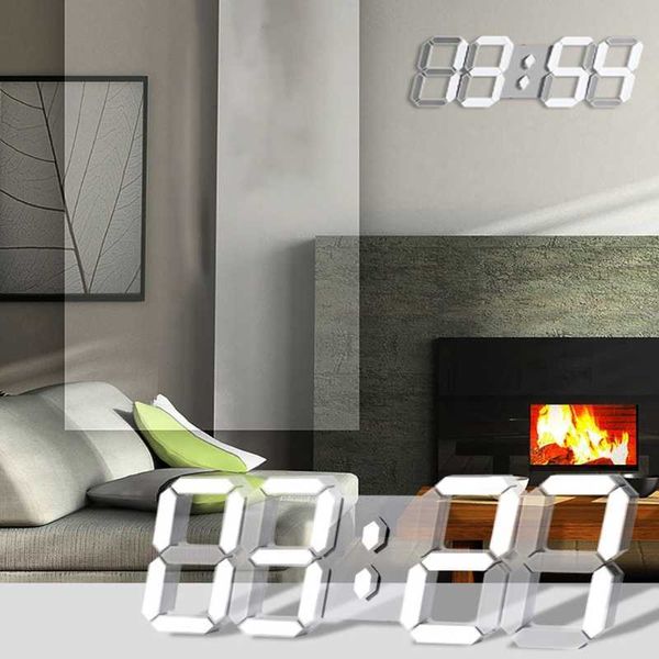 3D LED digital wall clock featuring oversized numbers, remote control, and large display G32A 210930