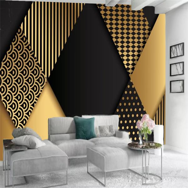 3D luxury dot square geometry wallpaper for modern European home decor in living rooms, bedrooms, and kitchens