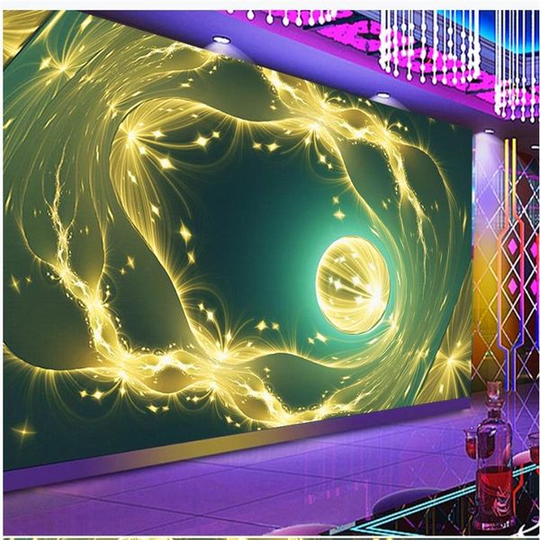 3D mural wallpaper for creative KTV and living room accent walls