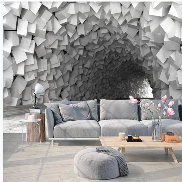 3D mural wallpaper for living room with custom space-themed designs from Wallpapers Cave