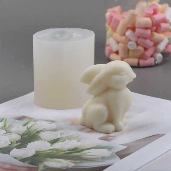 3D Rabbit Scented Candle Mold for DIY Cake Decorating and Candle Making