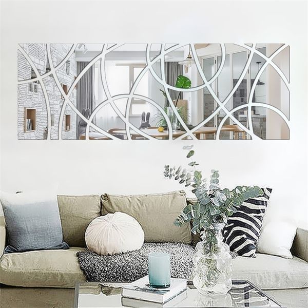 3D reflective mirror stickers for DIY wall decoration, home wallpaper, and TV background decor