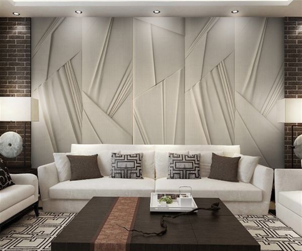 3D simple Chinese-style fabric pattern soft wall covering for home decor customization