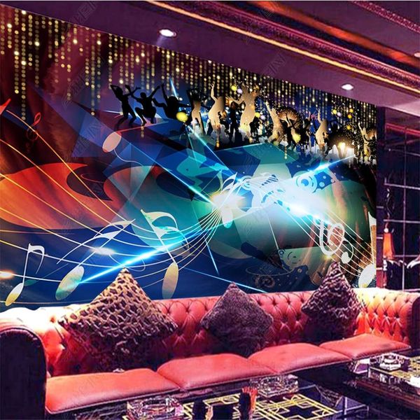 3D stereoscopic wallpapers featuring stylish bar, KTV, and nightclub music themes