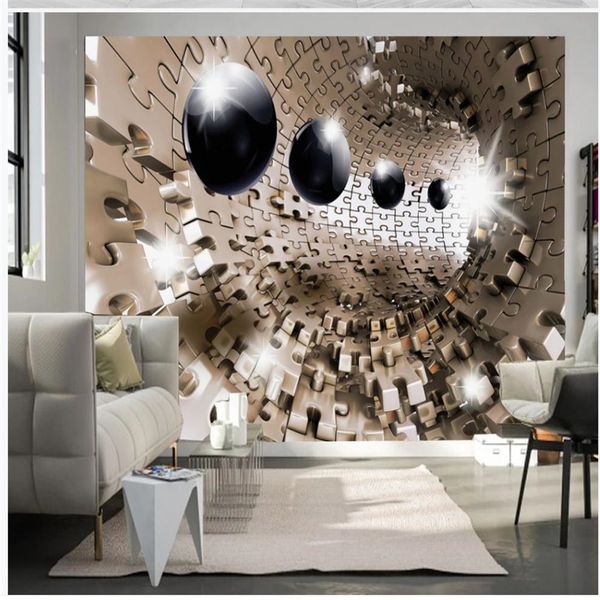 3D textured wall coverings with a futuristic space theme, ideal for industrial-style bars and restaurants