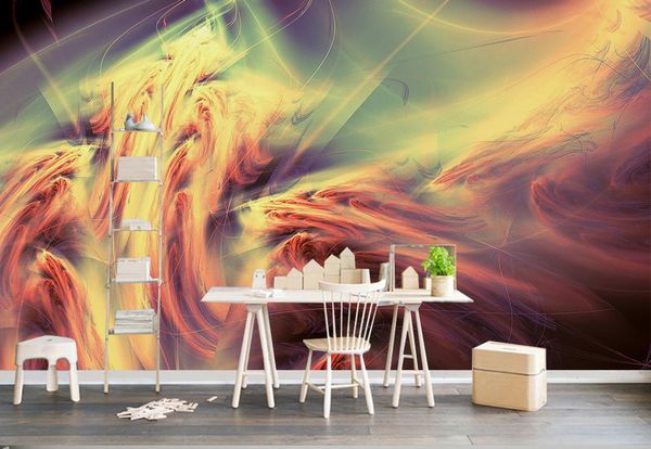 3D wall murals for creative home and hotel decor, adding depth to living rooms and bedrooms