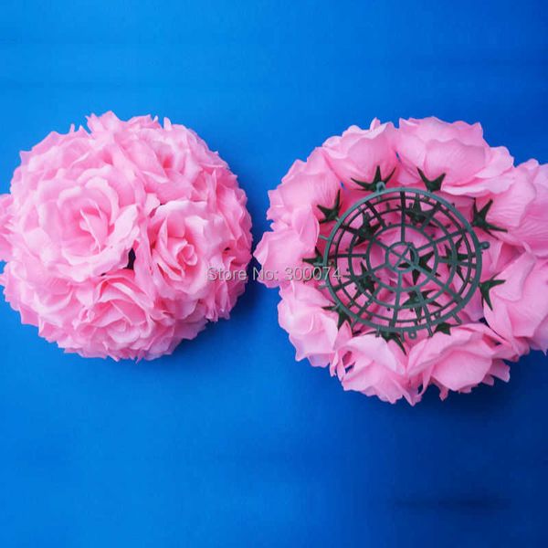 3pcs Wedding Floral Ball Centerpieces - Artificial Silk Rose Pomander Arrangements for Table Decor