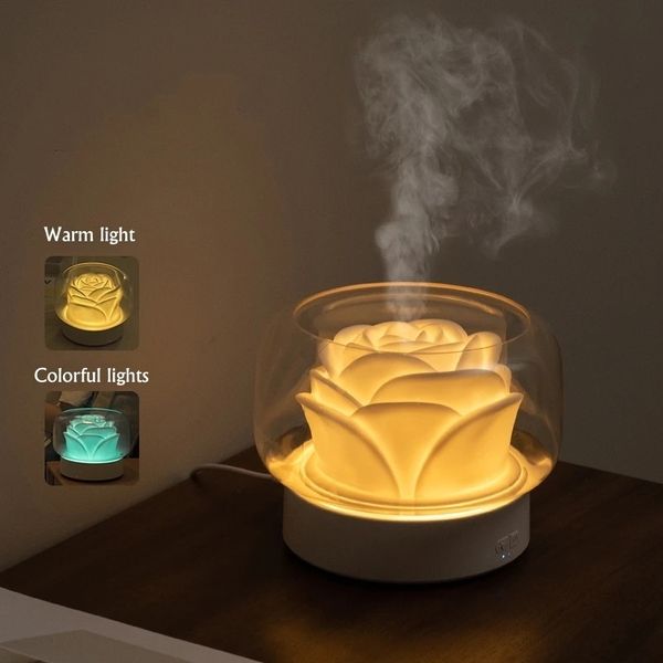400ML BPA-free essential oil diffuser with warm LED light and humidifying function for aromatherapy
