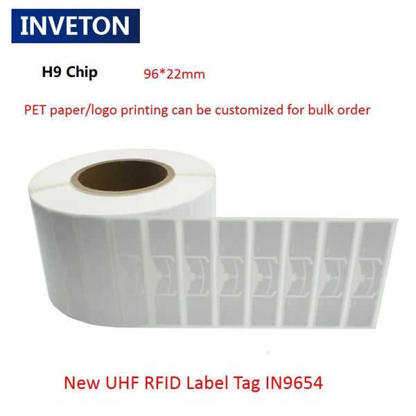 400pcslot UHF RFID 9654 Paper Label for Asset Management, Passive 860-960MHz Sticker Tag with Alien H3 Inlay