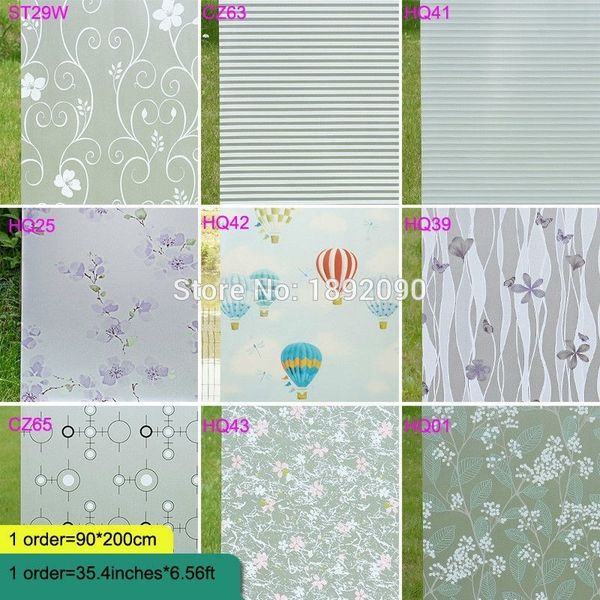 45/60/90*400cm Frosted Opaque Waterproof Window Film, Self-Adhesive Privacy Glass Stickers for Bathroom and Toilet Home Decor PVC 210317