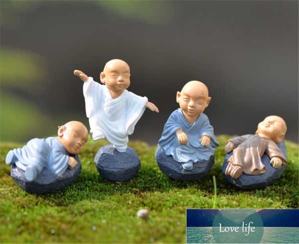 4PCs Chinese feng shui wealth Monks miniature Bonsai garden furniture resin craft Figurine fairy home decoration accessories Factory price e  

Rewritten:  
4-piece set of Chinese feng shui wealth ...
