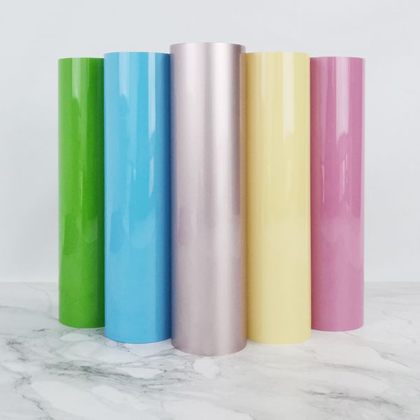 5 sheets of 25x25cm decorative PU heat transfer vinyl for easy DIY t-shirt designs with Cricut machines
