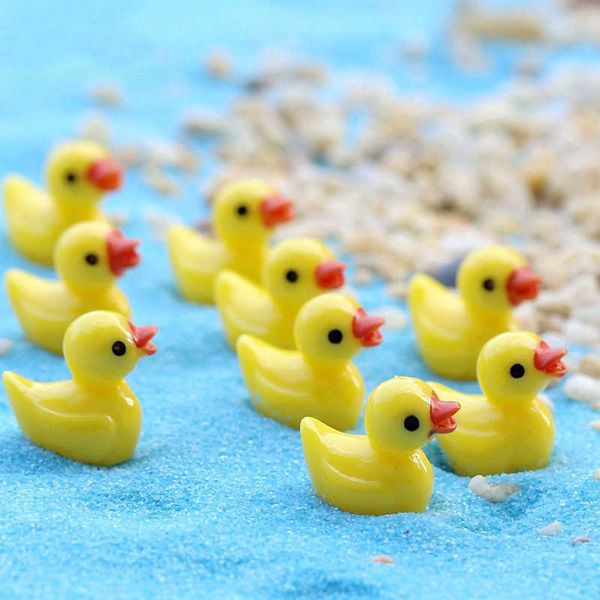 50/100 small resin duck figurines for fairy garden decor