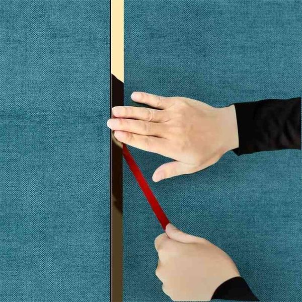 5-meter black and gold self-adhesive decorative steel strips for wall and ceiling edging