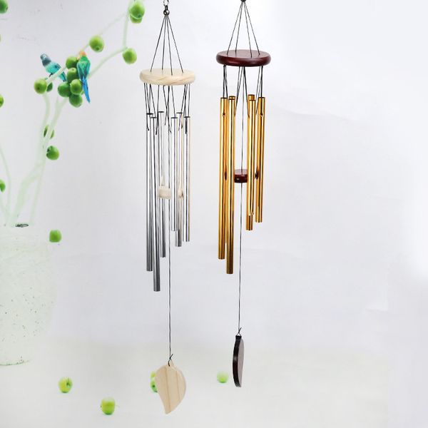 6 Tube Wind Chime Chapel Bells for Outdoor Garden Decor, Handcrafted Wall Hanging Ornament Gift
