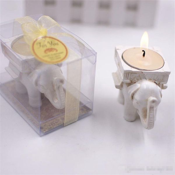 60 elegant resin elephant candle holders for weddings, European-style unique retro home decor pieces