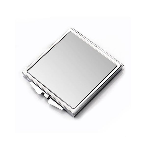 62mm square metal cosmetic compact mirror blanks, ideal for makeup mirrors and gifts, available in lots of 100 pieces with model SN2227