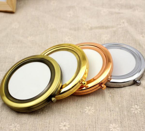 70mm round silver pocket makeup mirror, a stylish and compact gift accessory