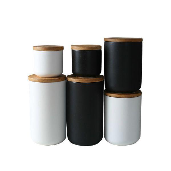 800ml airtight ceramic jar for storing spices, coffee, tea, or candy with a lid, perfect for kitchen organization
